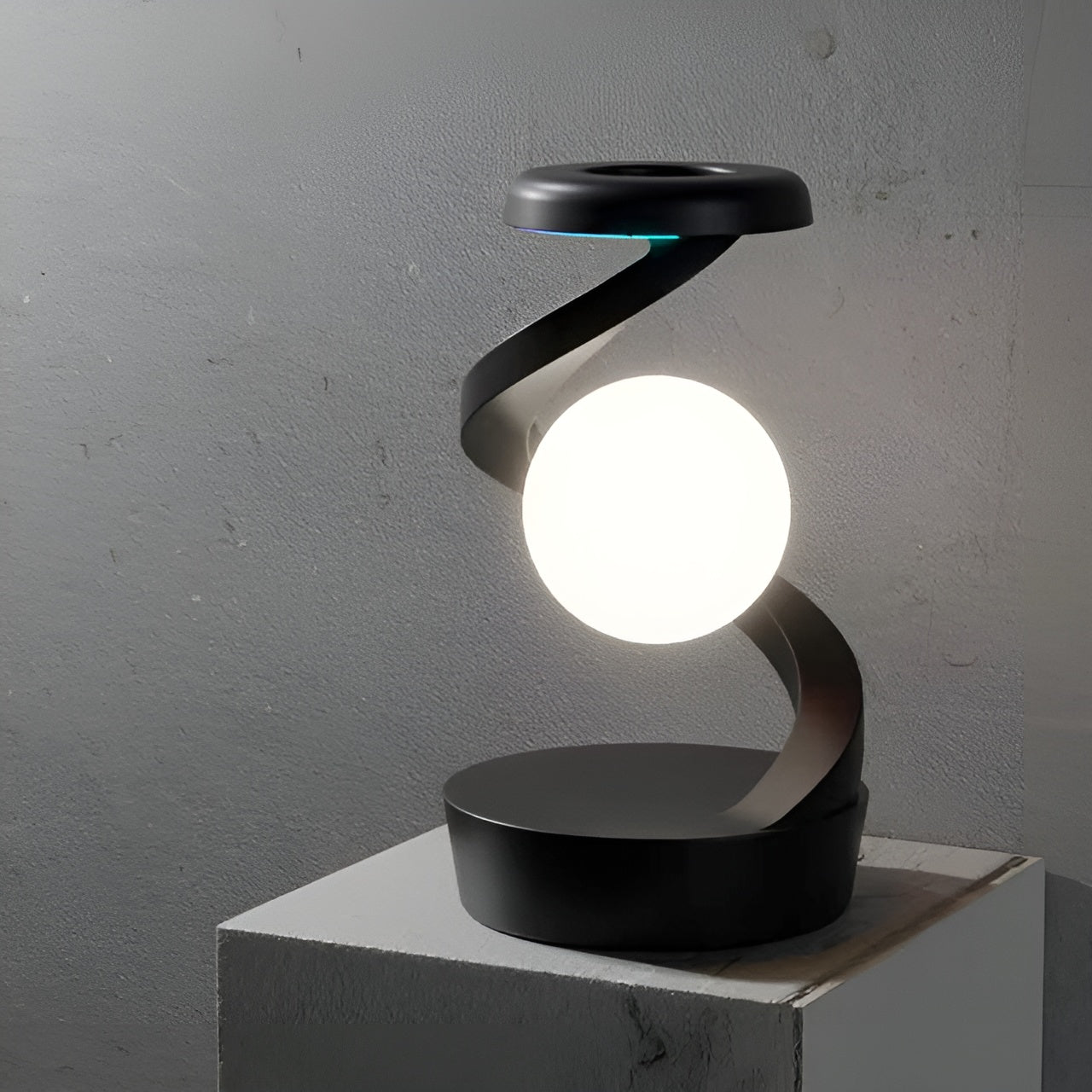 Futuristic FloatCharge Lighting Wonder with Wireless Charger