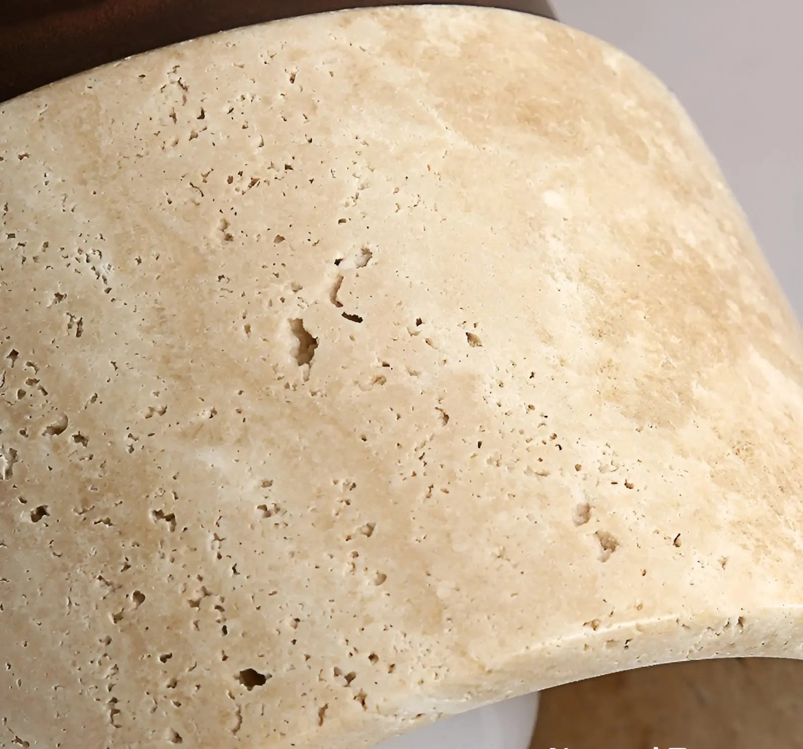 LumiZen Luxe - Japan-Inspired LED Mood Light with Travertine and Wood