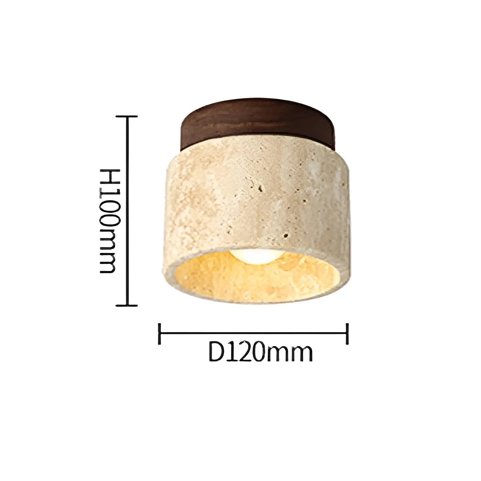 LumiZen Luxe - Japan-Inspired LED Mood Light with Travertine and Wood